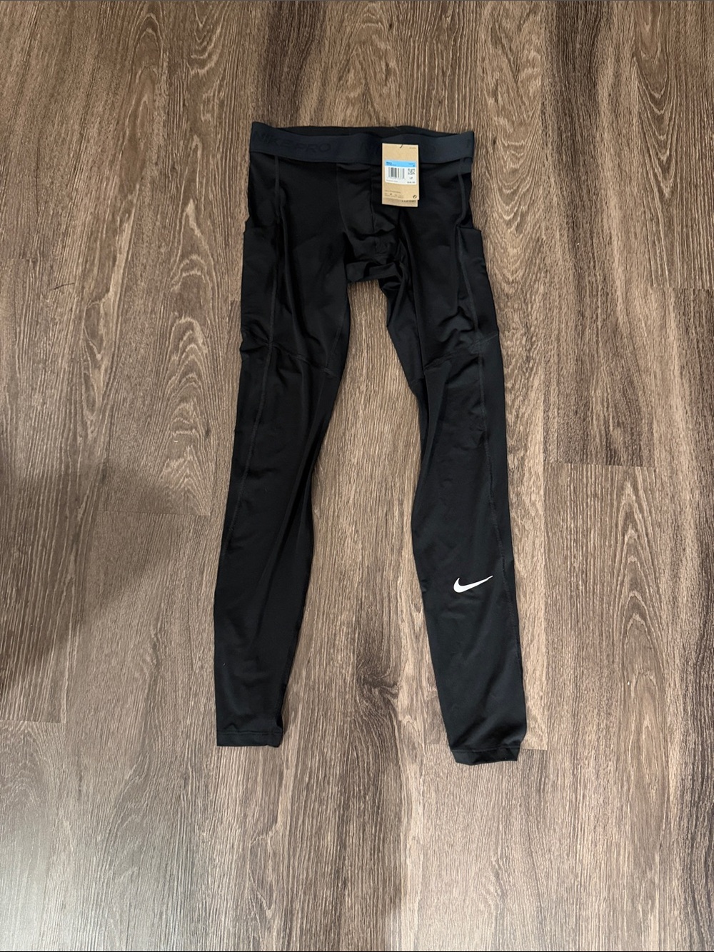 Nike Black Men's Training Joggers with White Swoosh
